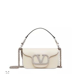 Valentino Cream Mini Bag with Silver Accents